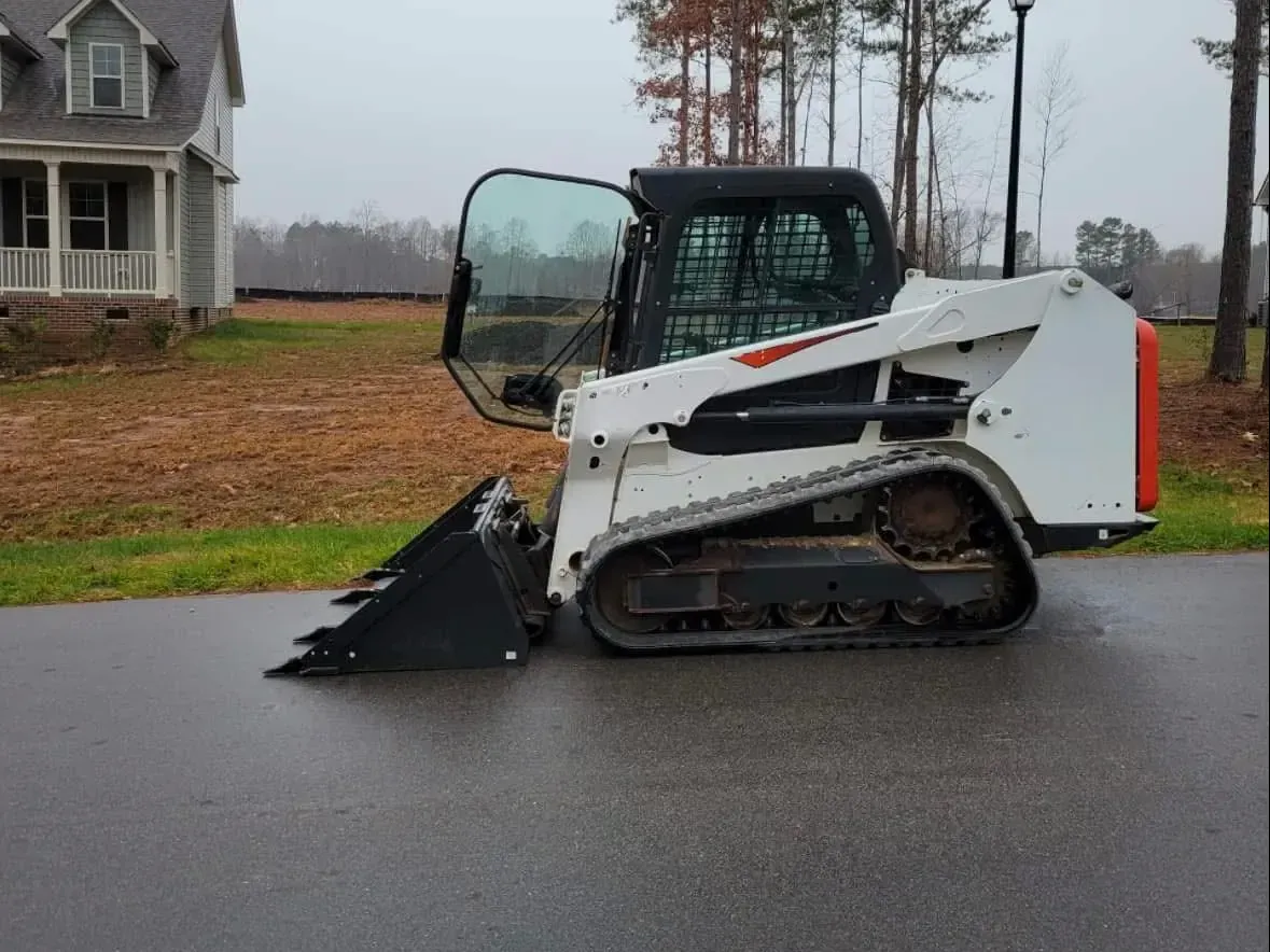 Equipment on a residential construction site